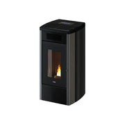 Cadel Stufa Pellet Atena Plus 12 kW Modello 7023115 in Acciaio Titanio