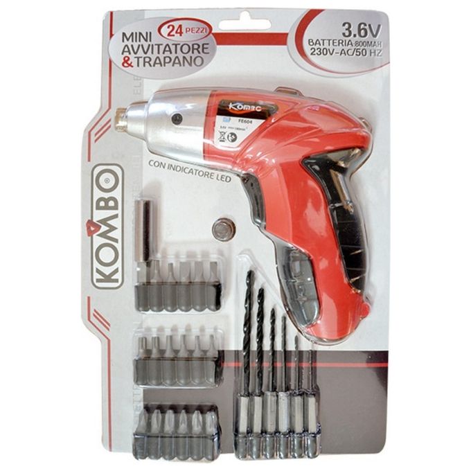Kombo Trapano Avvitatore A Batteria 3,6V Completo Di Punte
