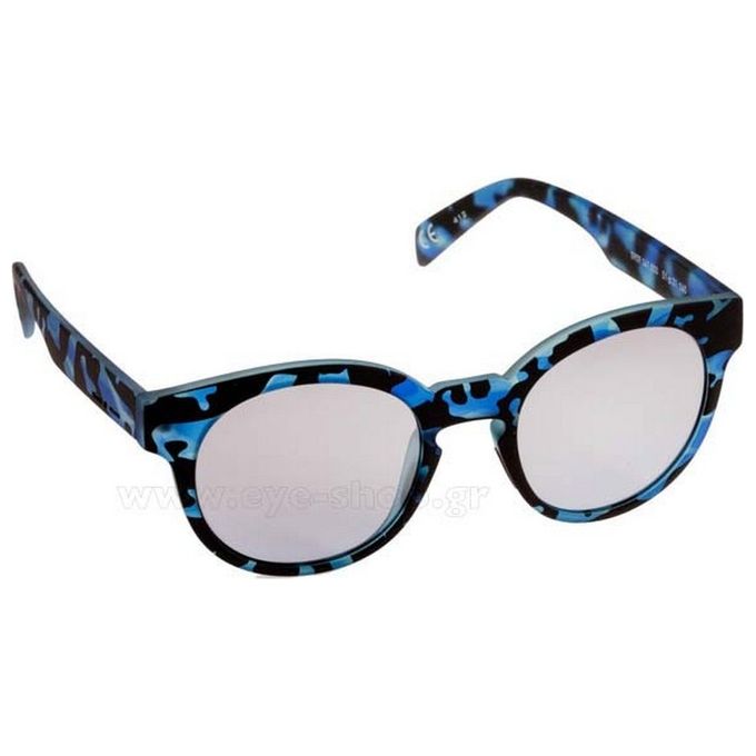Italia Independent Occhiali da Sole Mod. 0909 Peach Blu Mimetico Unisex con Design Vintage e Protezione UV