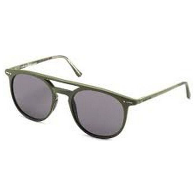 Italia Independent Occhiali da Sole Mod 0704 Thin Round Sun B2 Verde Militare Unisex Design Minimal e Massima Leggerezza