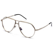 Italia Independent Occhiali da Vista Dominique 5252 Superthick Argento da Uomo in Acciaio con Doppio Ponte e Naselli in Ceramica