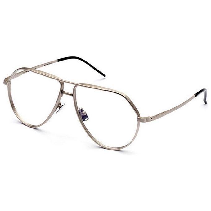 Italia Independent Occhiali da Vista Dominique 5252 Superthick Argento da Uomo in Acciaio con Doppio Ponte e Naselli in Ceramica