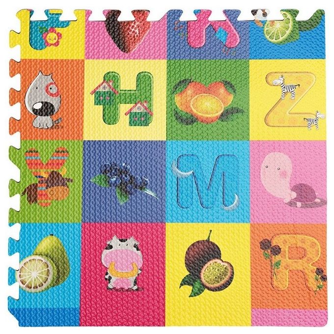 Divina Home 4Pz Tappeto Tappetino Puzzle Frutta 60 X 60 X 0,8 Cm DH80701