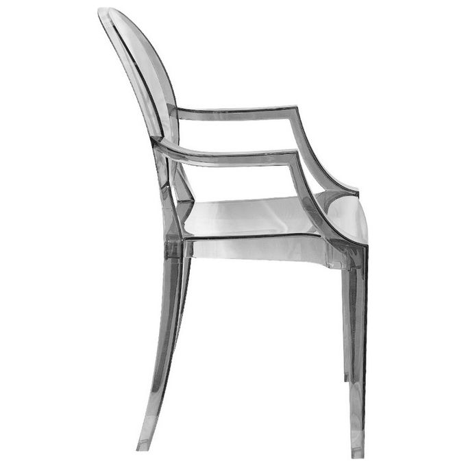 Divina Home Set 4 Pz Sedie Trasparenti Con Braccioli Elizabet