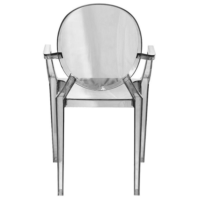 Divina Home Set 4 Pz Sedie Trasparenti Con Braccioli Elizabet