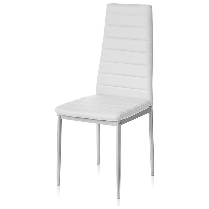 Divina Home Set 4 Pz Sedie In Ecopelle Da Interno Bianche