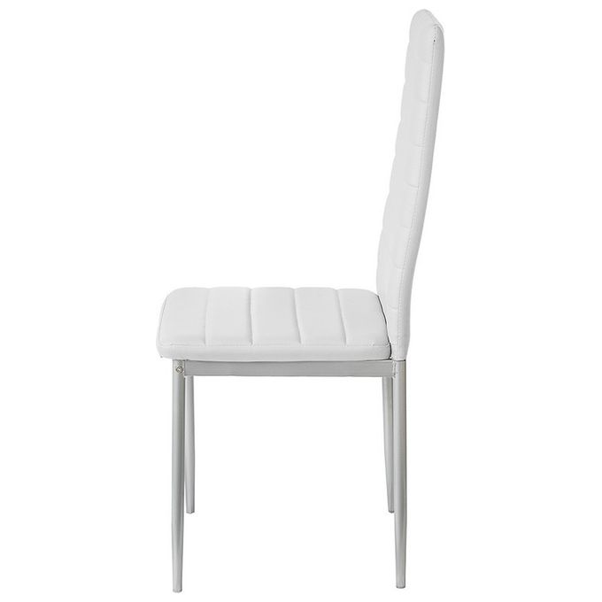 Divina Home Set 4 Pz Sedie In Ecopelle Da Interno Bianche