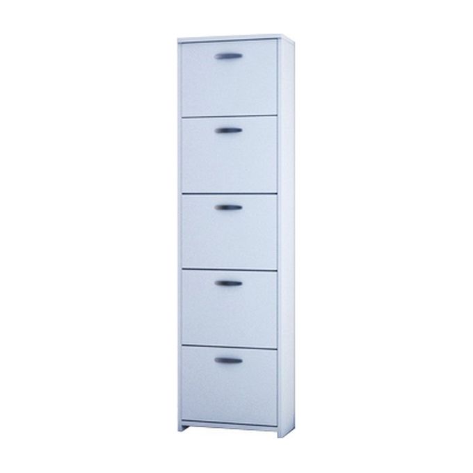 CTF Mobili 85 11 80 Scarpiera Doppia Profondita' 5 Ante Bianco