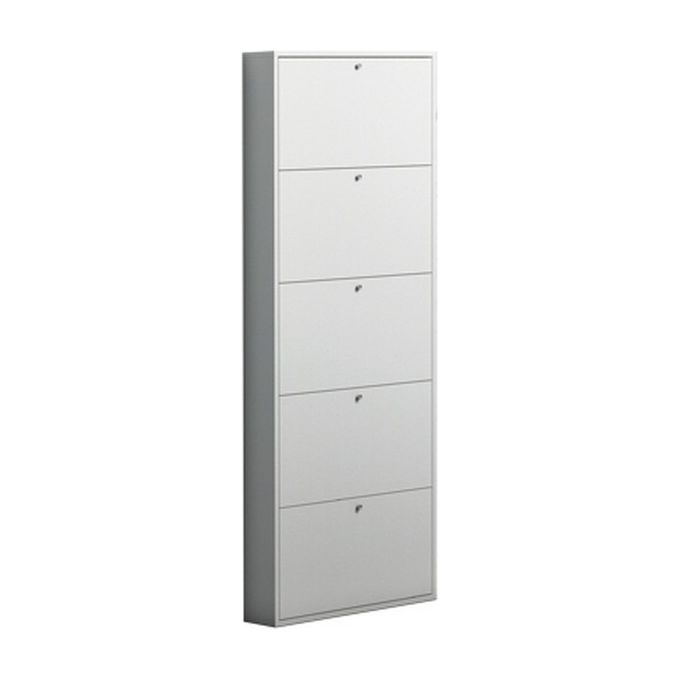 CTF Mobili 85 50 22 Scarpiera Slim 5 Ante Bianco