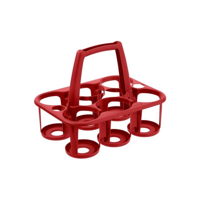 Tontarelli Porta Bottiglie Cover Line Cestello 6 Posti Rosso