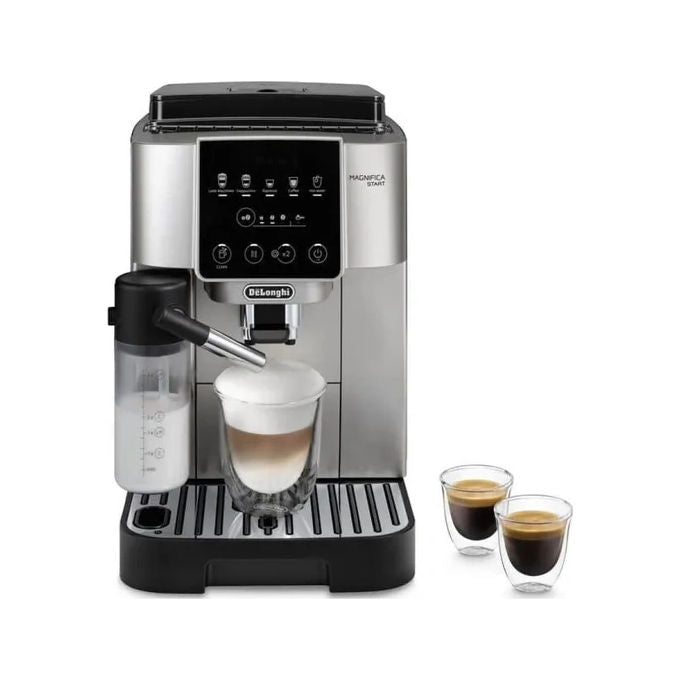 DeLonghi ECAM22080SB Magnifica Start Macchina da caffe' Automatica Capacita' serbatoio 1,8 L Pressione 15 bar Potenza 1450 W con Latte integrato colore Nero Argento