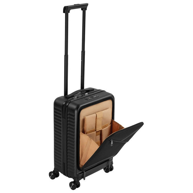 Rivacase 8181 ECO Valigia a mano rigida 20'' 28 L Chiusura TSA 4 ruote girevoli Maniglia telescopica colore Nero