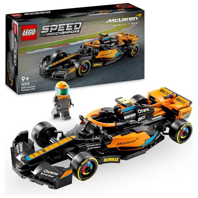 LEGO Speed Champions 76919 Mono Splitposto da Corsa McLaren Formula 1 2023, Macchina Giocattolo F1 per Bambini 9+, Auto da Costruire