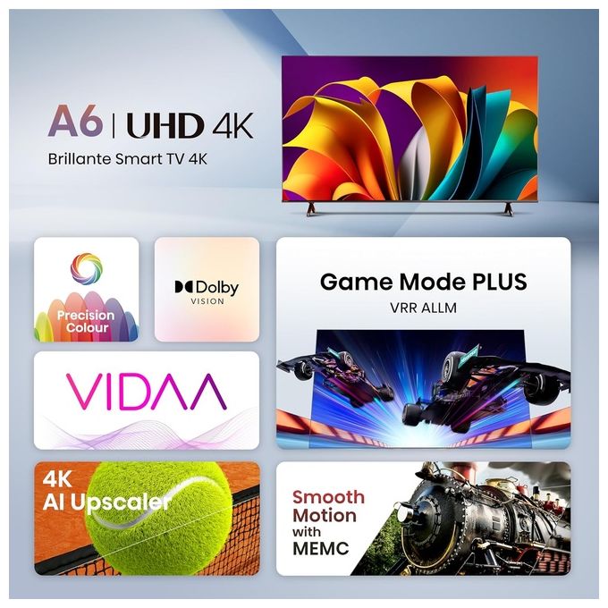Hisense Smart TV 50 pollici 4K Ultra HD 50A69Q Nero