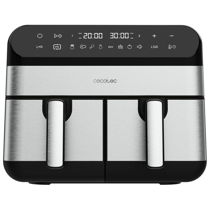 Cecotec Cecofry Advance 9000 Friggitrice ad Aria 9 Litri 2800W Doppia Temperatura 7 Programmi Dark Inox