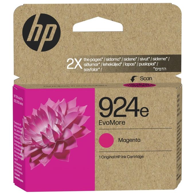 HP 4K0U8NE Cartuccia di inchiostro magenta originale 924e EvoMore Resa elevata XL 800 pagine colore Magenta