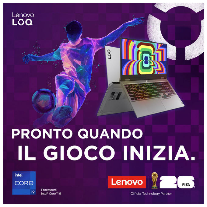 Lenovo 83DX00FUIX LOQ Notebook Gaming Display 15.6'' FHD 1920x1080 Processore AMD Ryzen 7 7445HS RAM 16 GB SSD 512 GB Scheda Grafica NVIDIA GeForce RTX 4050 6 GB Windows 11 Home colore Grigio