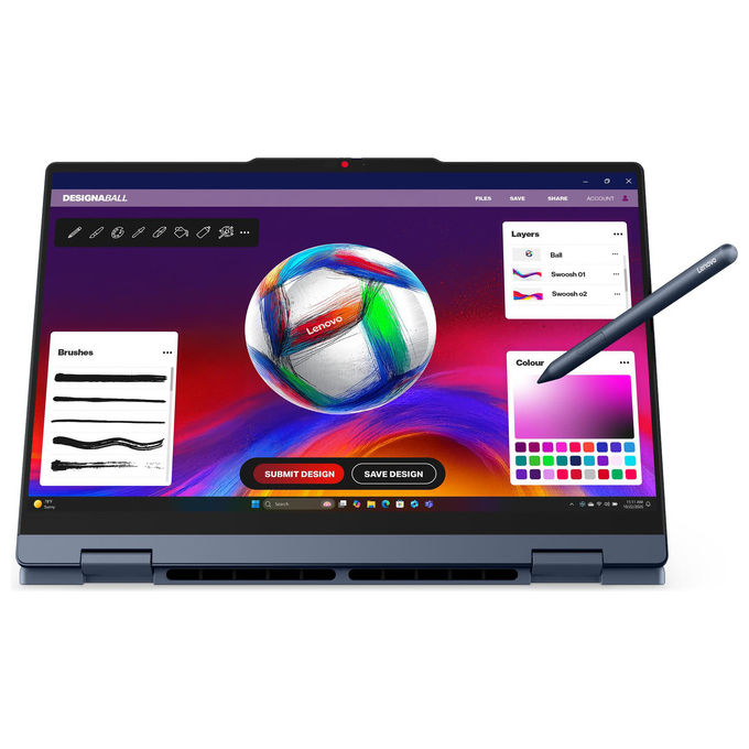 Lenovo 83UG004SIX IdeaPad 5 2-in-1 Notebook Display 14'' WUXGA Touch 1920x1200 Processore Intel Core Ultra 5 322 RAM 16 GB SSD 512 GB Grafica Integrata Windows 11 Home colore Cosmic Blue