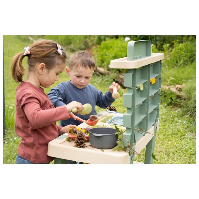 Smoby 3032168402089 Smoby Life Cucina da Gioco con Acqua e Sabbia 15 Accessori (72x36x99 cm) colore Multicolore