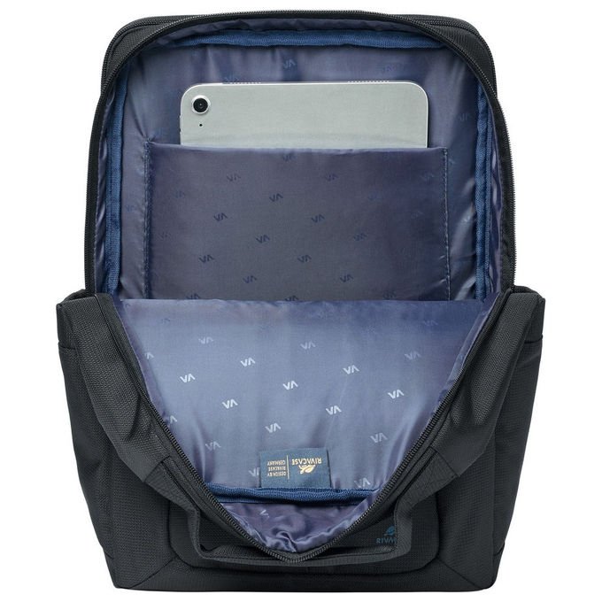 Rivacase 8425BK Tegel Zaino per Laptop fino a 16'' Scomparto Tablet Tasche Multiple Materiale Ecologico Poliestere RPET colore Nero