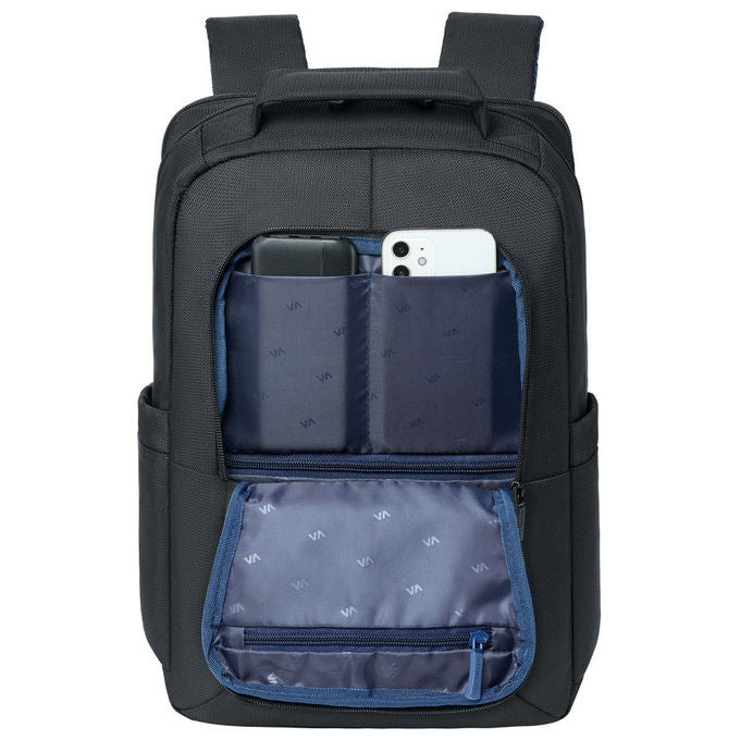 Rivacase 8425BK Tegel Zaino per Laptop fino a 16'' Scomparto Tablet Tasche Multiple Materiale Ecologico Poliestere RPET colore Nero