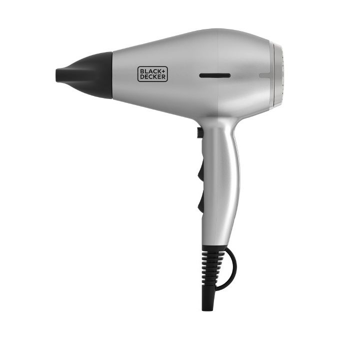 Black+Decker Asciugacapelli 2400W 3 Temperature 2 Velocita' Motore Ac con Diffusore