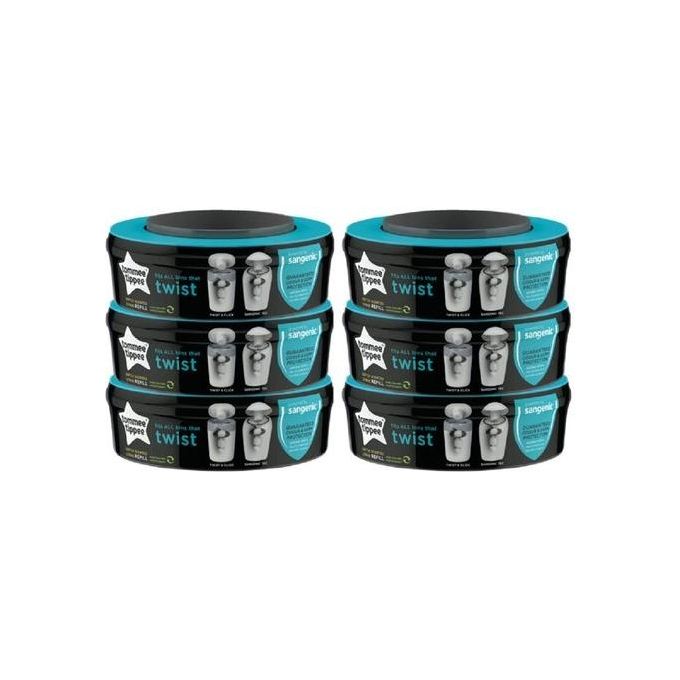 Tommee Tippee Ricariche Sangenic TEC per Sistema Avanzato di Smaltimento Pannolini Twist and Click 6 Pezzi