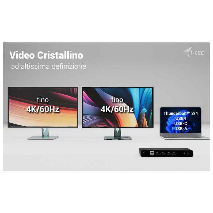 I-tec Docking Station Universale Dual 4K con Power Delivery 85W
