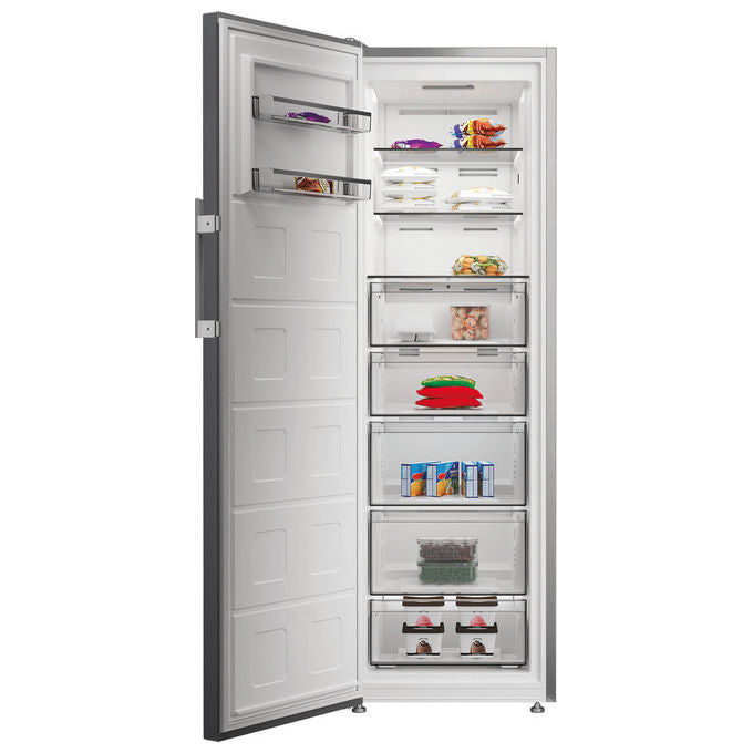 Whirlpool WHMFF6312XP4 Congelatore Verticale 286 L 186.5 cm Classe E 34 dB No Frost Porte Reversibili (59.7x70.9x186.5 cm) colore Acciaio inox