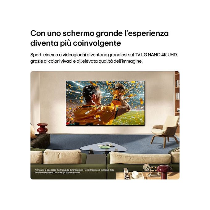 LG 85NU850B6LA Nano AI NU85 TV 85'' 4K UHD LED NanoCell webOS 26 con Multi AI HDR10 Pro AI Sound Pro colore Nero