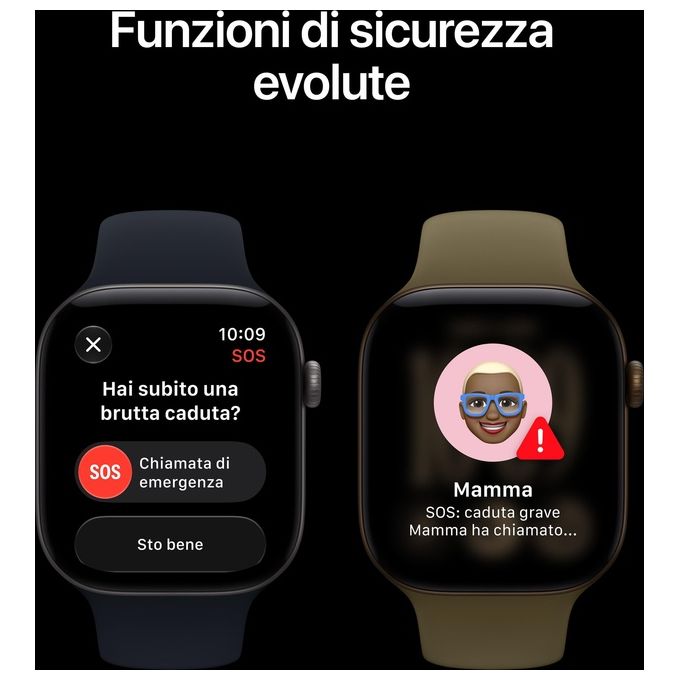 Apple MJH44QL-A Apple Watch Series 12 GPS + Cellular Cassa 46 mm in Ceramica Blu Notturno con Cinturino Sport Blu Marino M-L colore Blu Notturno