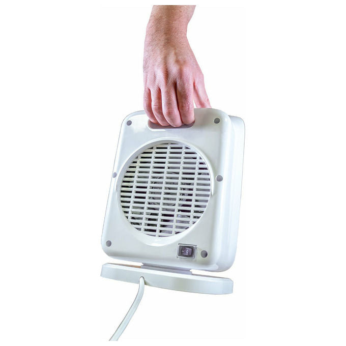 Unold 86460 Riscaldatore Ambiente Elettrico con Ventilatore Ceramica 1800 W Oscillante 70° Spegnimento Automatico e Termostato Regolabile colore Nero Bianco
