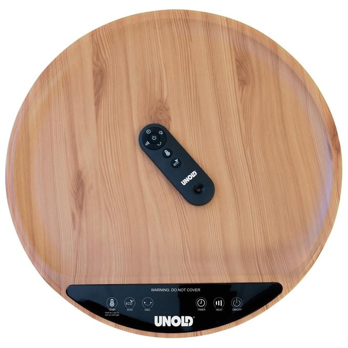 Unold 86545 Riscaldatore ambiente elettrico con ventilatore 2000 W Ceramica con telecomando e timer colore Nero Legno