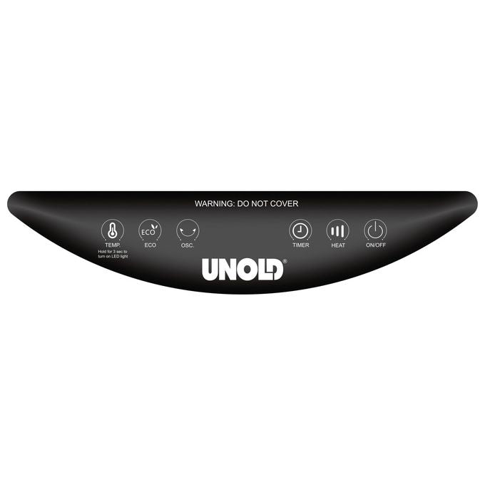 Unold 86545 Riscaldatore ambiente elettrico con ventilatore 2000 W Ceramica con telecomando e timer colore Nero Legno