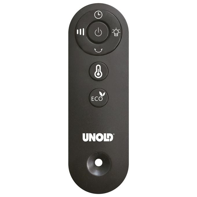 Unold 86545 Riscaldatore ambiente elettrico con ventilatore 2000 W Ceramica con telecomando e timer colore Nero Legno