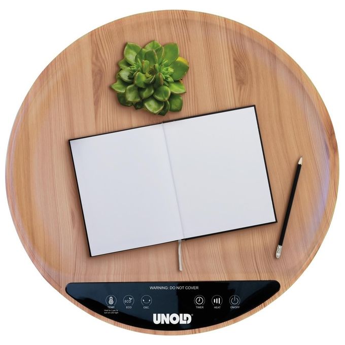 Unold 86545 Riscaldatore ambiente elettrico con ventilatore 2000 W Ceramica con telecomando e timer colore Nero Legno
