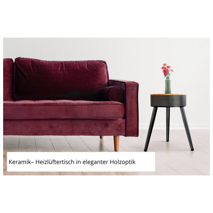 Unold 86545 Riscaldatore ambiente elettrico con ventilatore 2000 W Ceramica con telecomando e timer colore Nero Legno