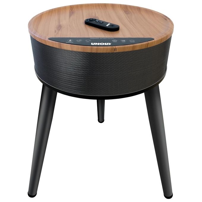 Unold 86545 Riscaldatore ambiente elettrico con ventilatore 2000 W Ceramica con telecomando e timer colore Nero Legno