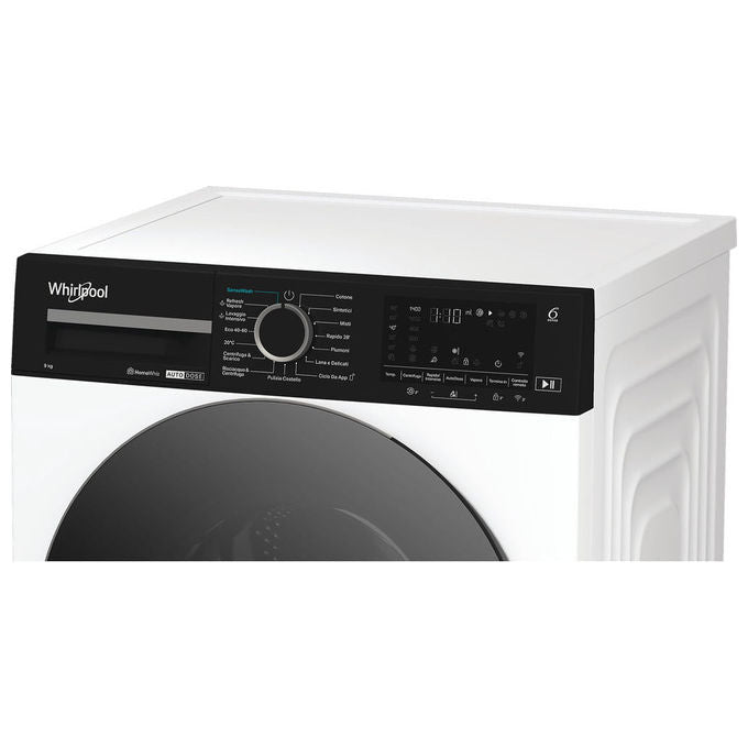 Whirlpool 869991729500 WPM 99W ADS IT Lavatrice smart connessa con WiFi 9 Kg 1400 rpm Classe A 6TH SENSE FreshCare (60x58x84.5 cm) colore Bianco