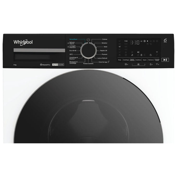 Whirlpool 869991729500 WPM 99W ADS IT Lavatrice smart connessa con WiFi 9 Kg 1400 rpm Classe A 6TH SENSE FreshCare (60x58x84.5 cm) colore Bianco