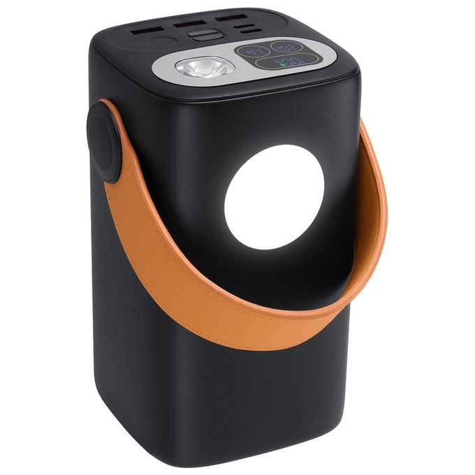 RivaCase VA1086 Power Bank 60000 mAh 100 W PD con 2 Luci da Campeggio colore Nero