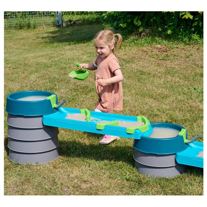 Aquaplay 8700001581 Mudway FLOW Set di giochi d'acqua per bambini da 3 anni con flusso regolabile e chiusa espandibile colore Combinata
