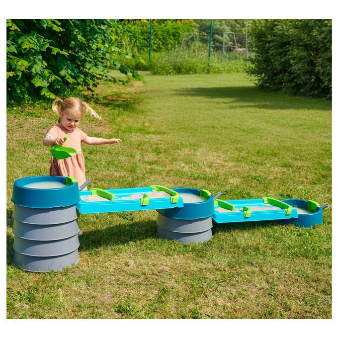 Aquaplay 8700001581 Mudway FLOW Set di giochi d'acqua per bambini da 3 anni con flusso regolabile e chiusa espandibile colore Combinata