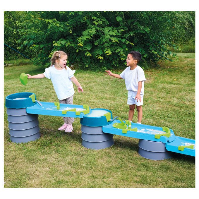 BIG 8700001582 AquaPlay Mudway STREAM Sistema di Gioco con Canali d'Acqua Lunghezza 300 cm colore Blu Grigio