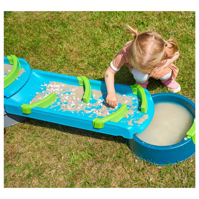 BIG 8700001582 AquaPlay Mudway STREAM Sistema di Gioco con Canali d'Acqua Lunghezza 300 cm colore Blu Grigio