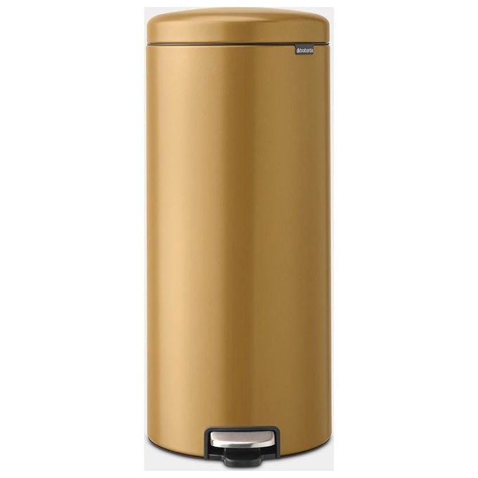 Brabantia 8710755238765 NewIcon Pattumiera a pedale 30 litri con chiusura ammortizzata e base antiscivolo colore Oro