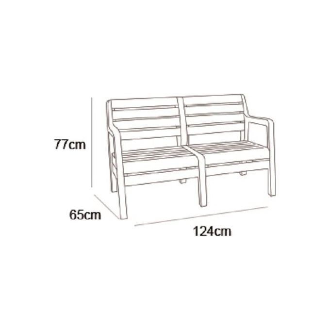 Keter Set Salottino Da Giardino Delano Cappuccino