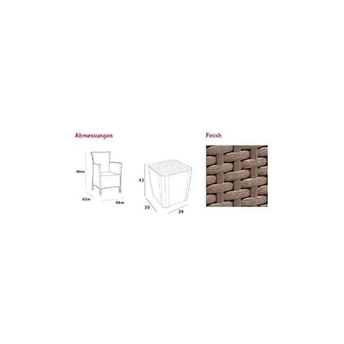 Keter Set Mobili Da Giardino Iowa Grafite