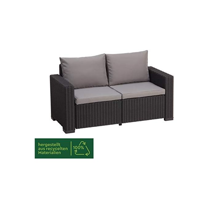 Keter California Sofa 2 Posti Con Cuscini Grafite