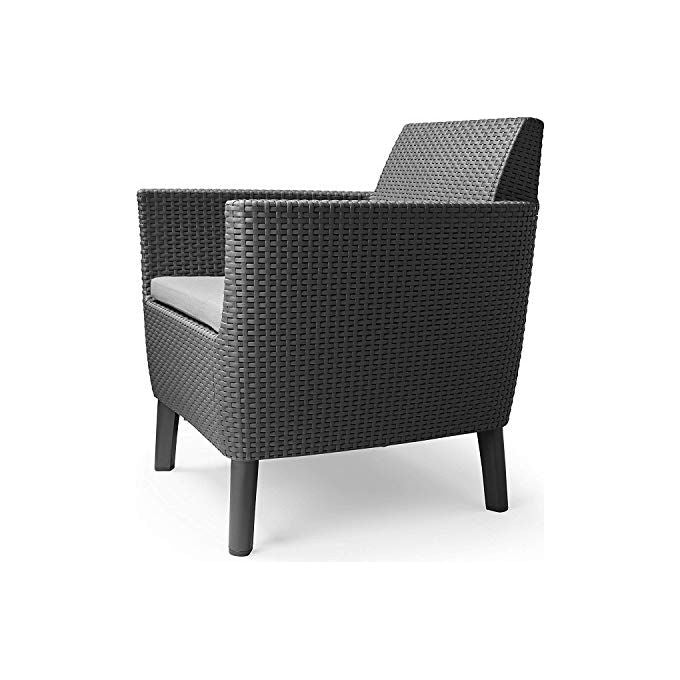 Keter Set Mobili Da Giardino Salemo Con Tavolo Luzon Grafite